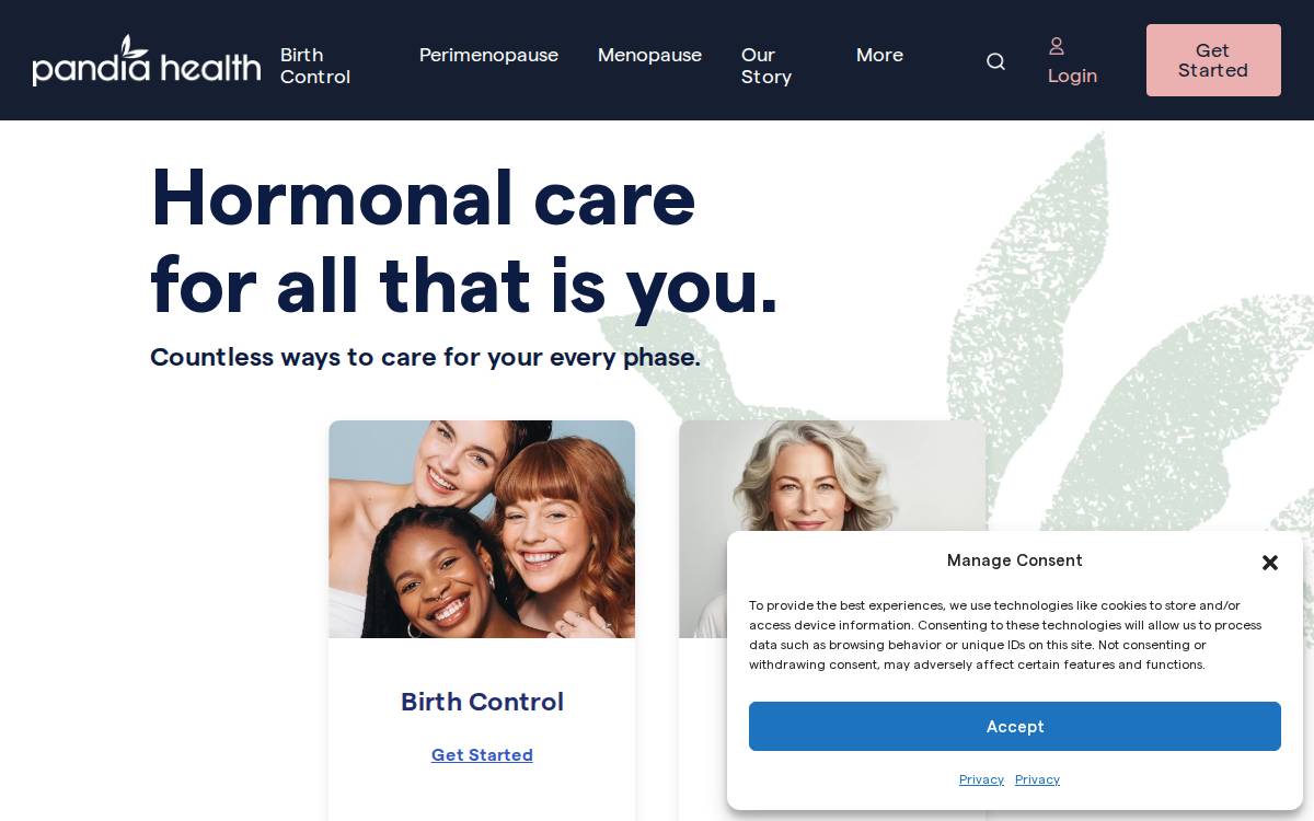 Pandia Health website preview