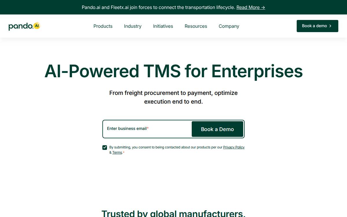 Pando website preview