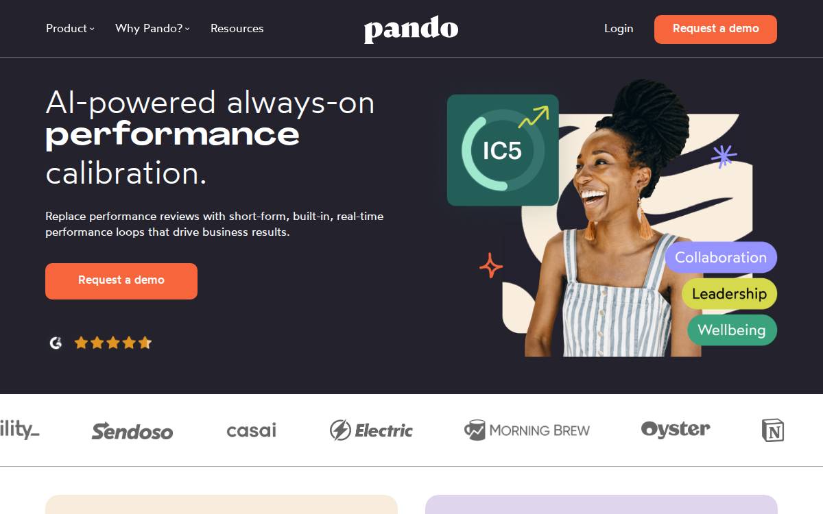 Pando website preview