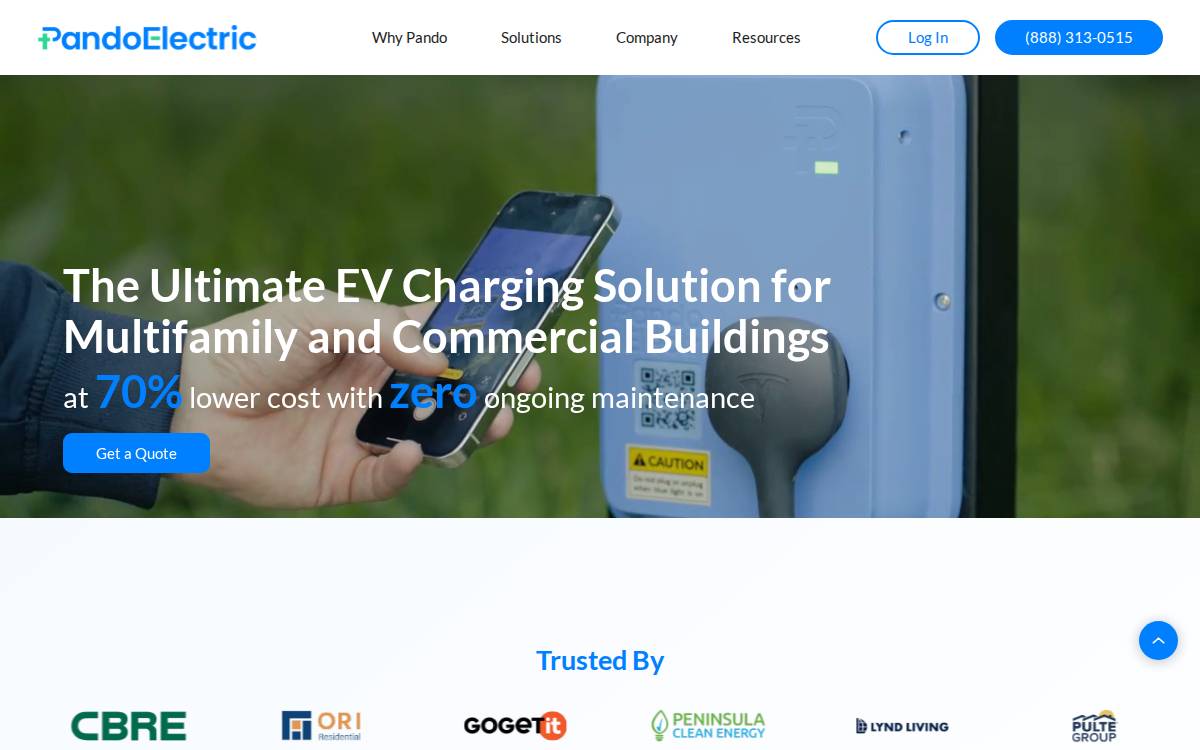 Pando Electric website preview