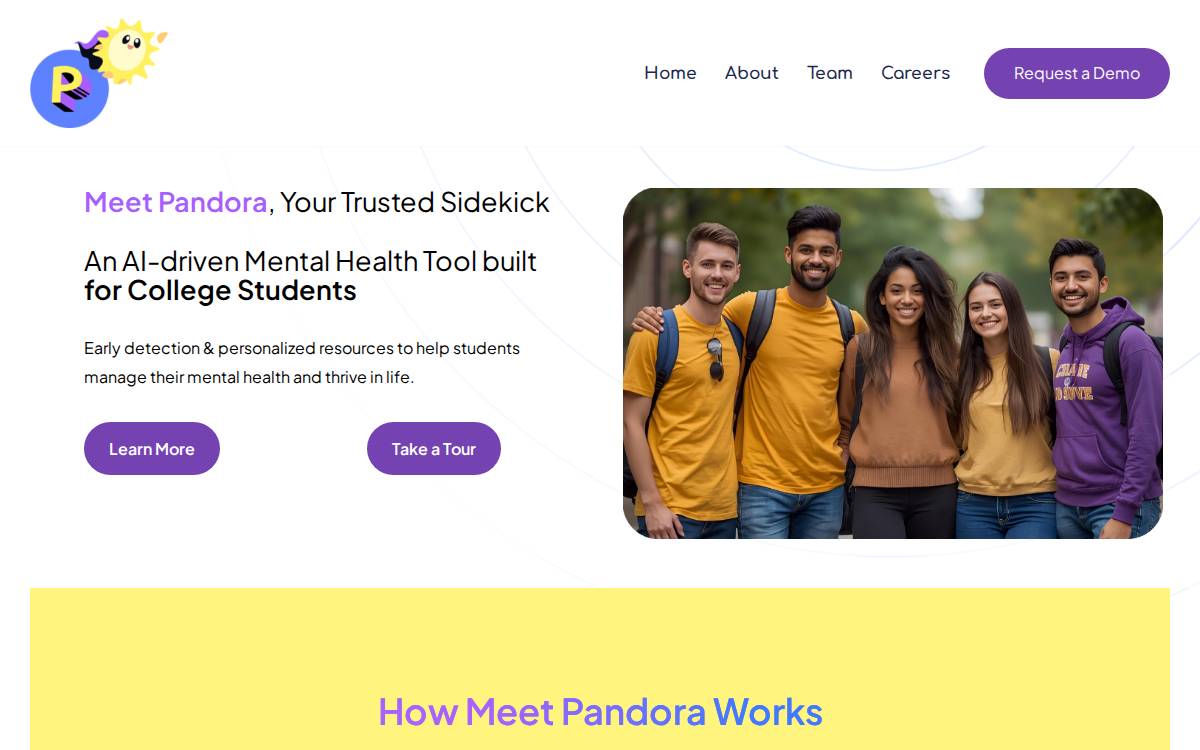 Pandora Bio website preview