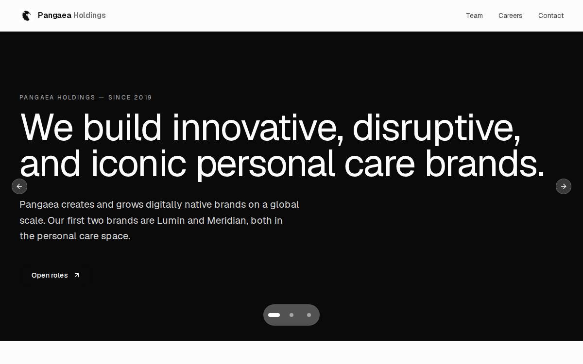 Pangaea website preview