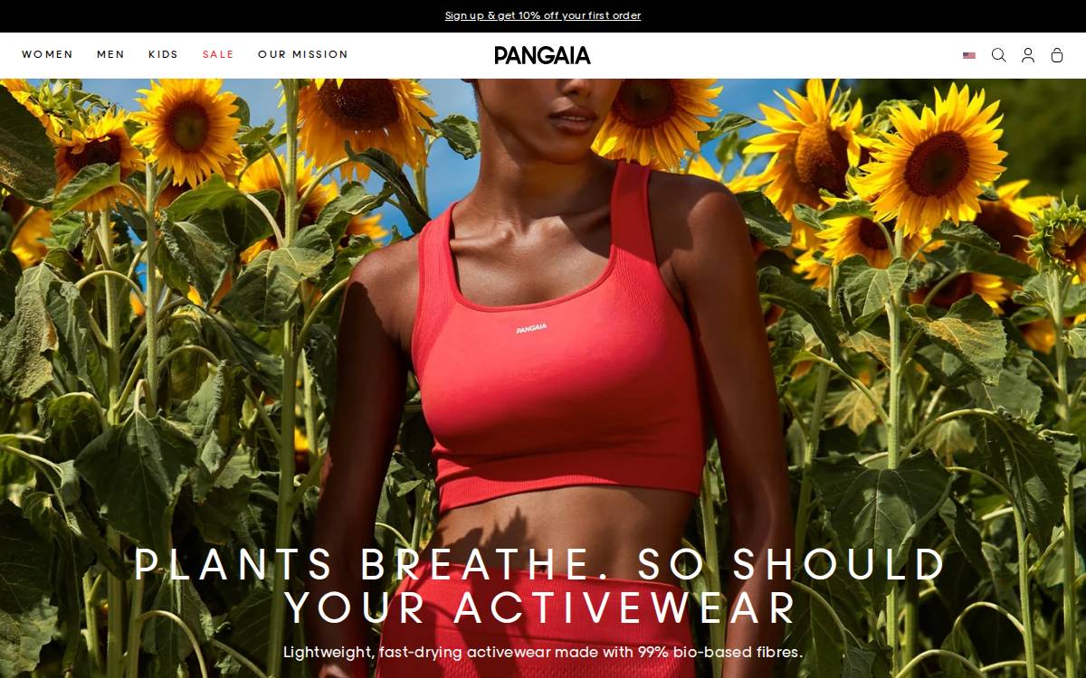 Pangaia website preview