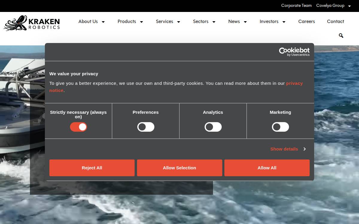 PanGeo Subsea website preview