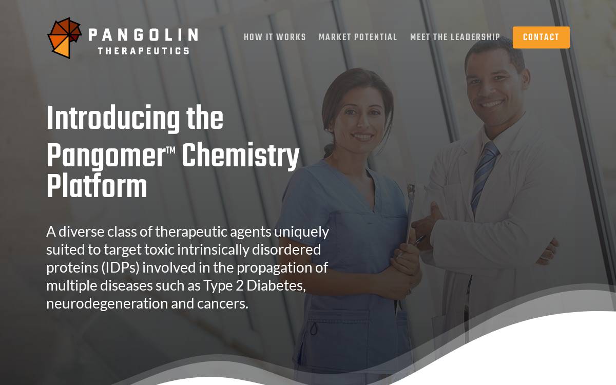 Pangolin Therapeutics website preview