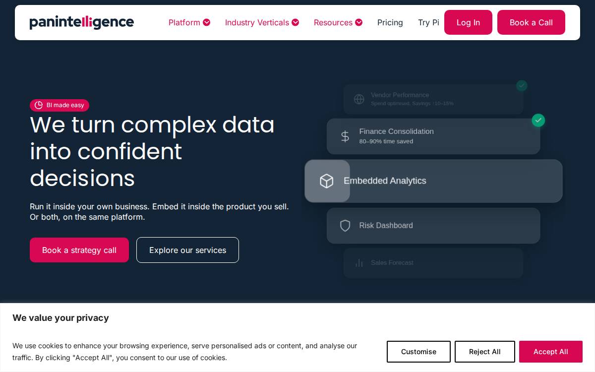 Panintelligence website preview