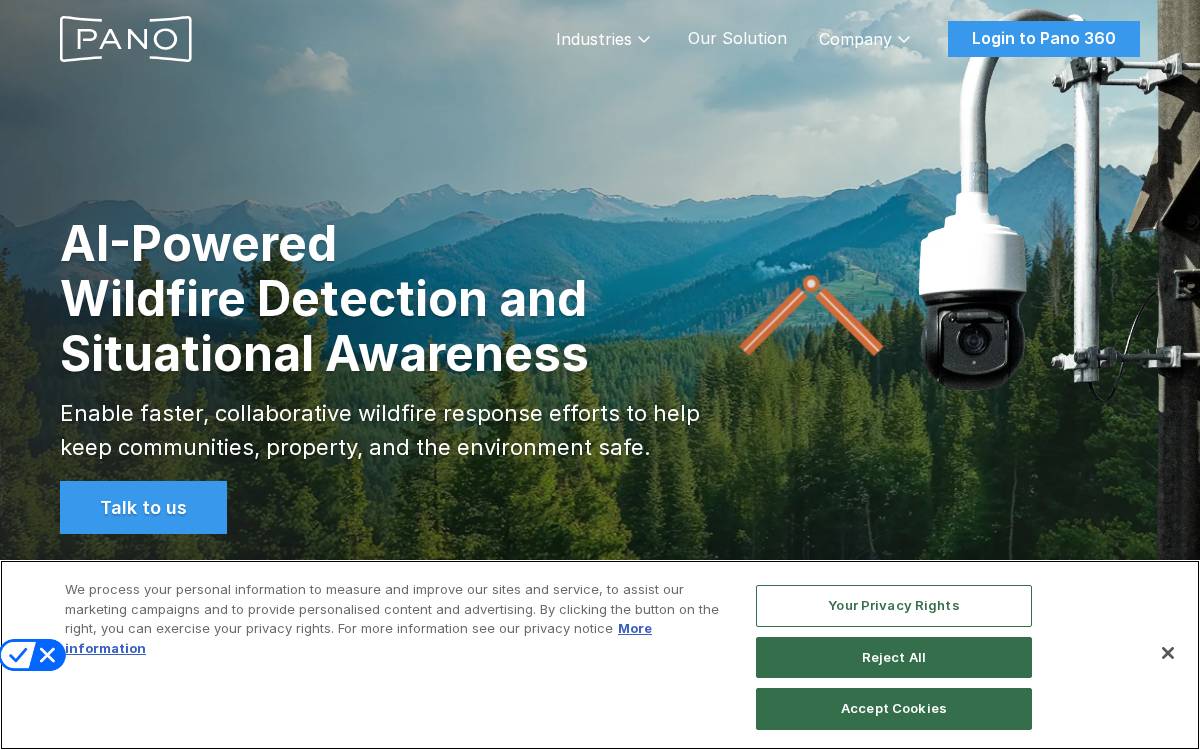 Pano AI website preview