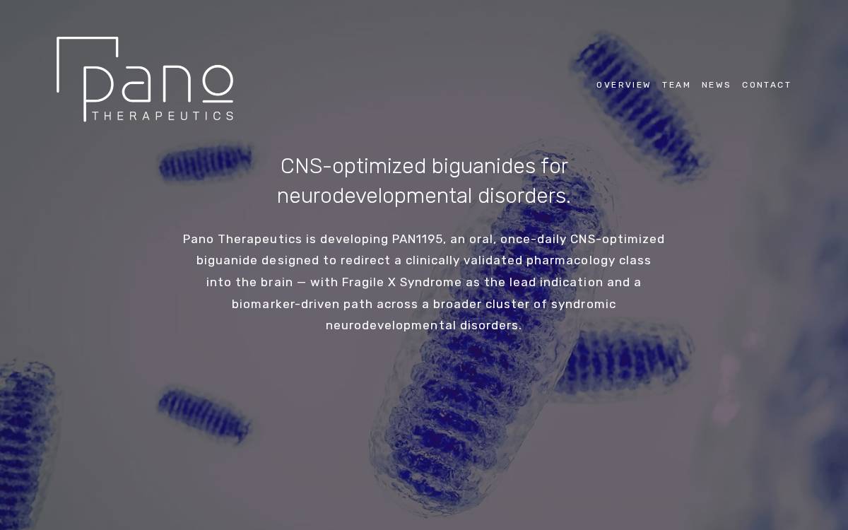 Pano Therapeautics website preview