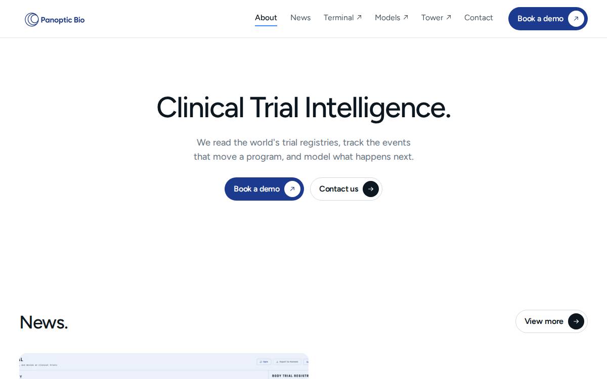 Panoptic website preview