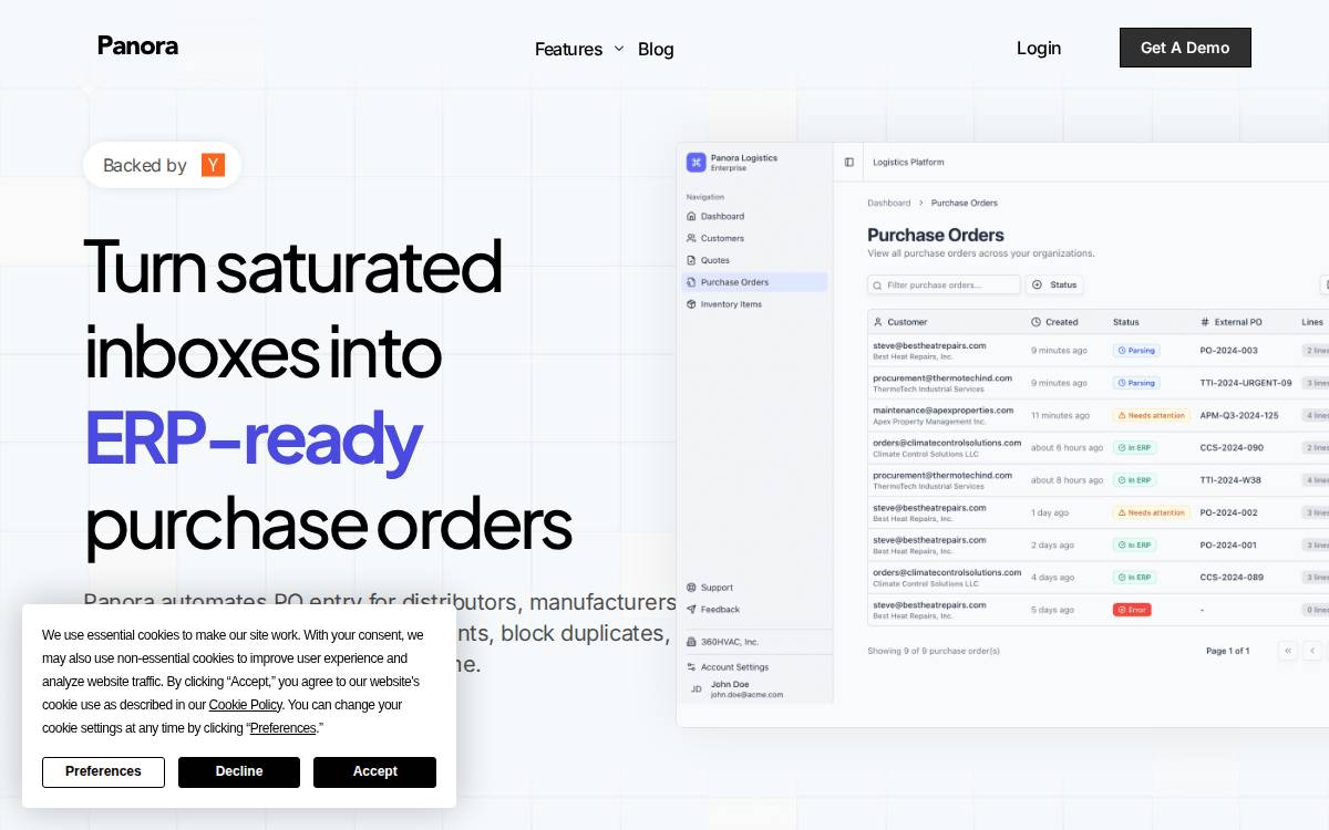 Panora website preview