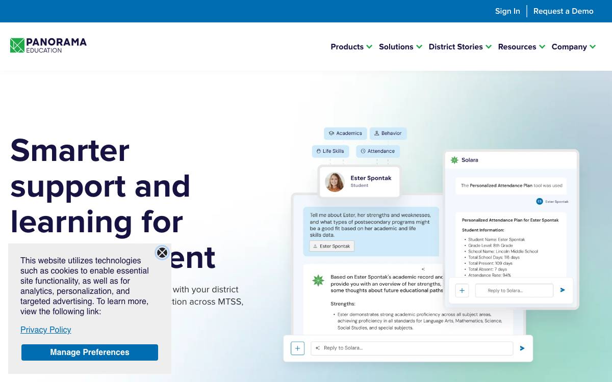 Panorama Education website preview