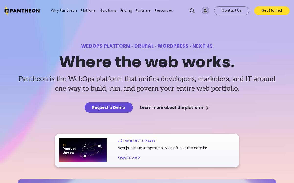 Pantheon website preview