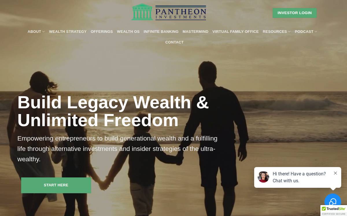 Pantheon Credit website preview