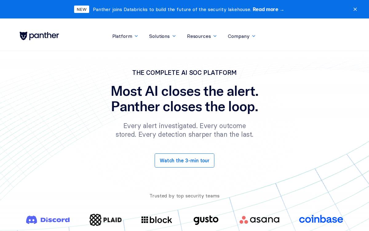 Panther website preview