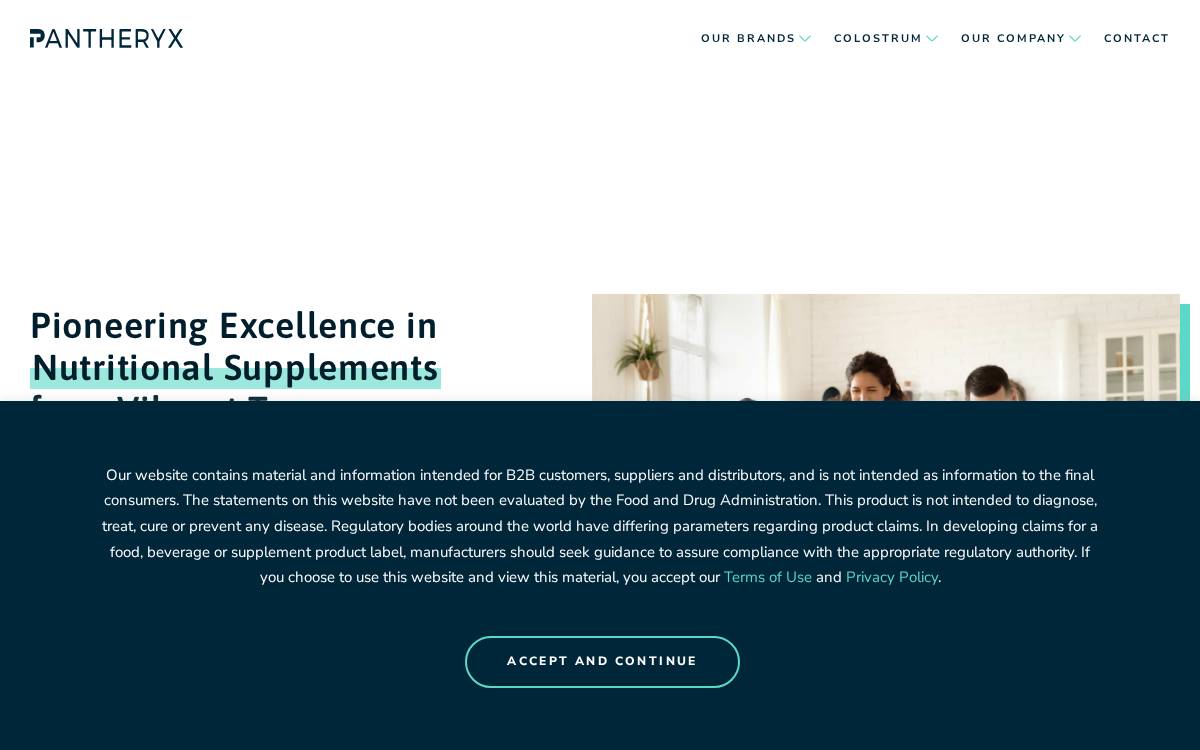 PanTheryx website preview