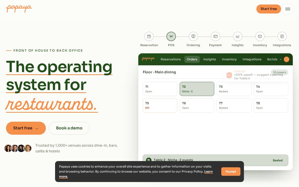 Papaya website preview