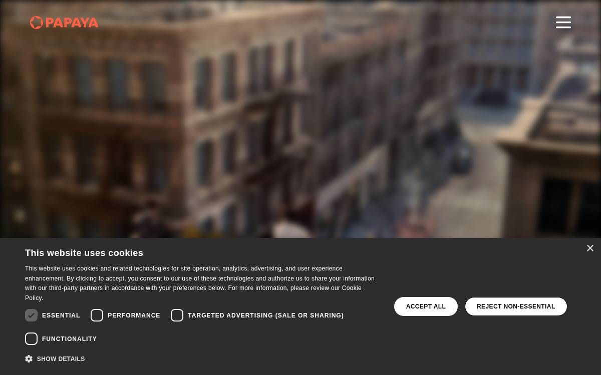 Papayagaming website preview