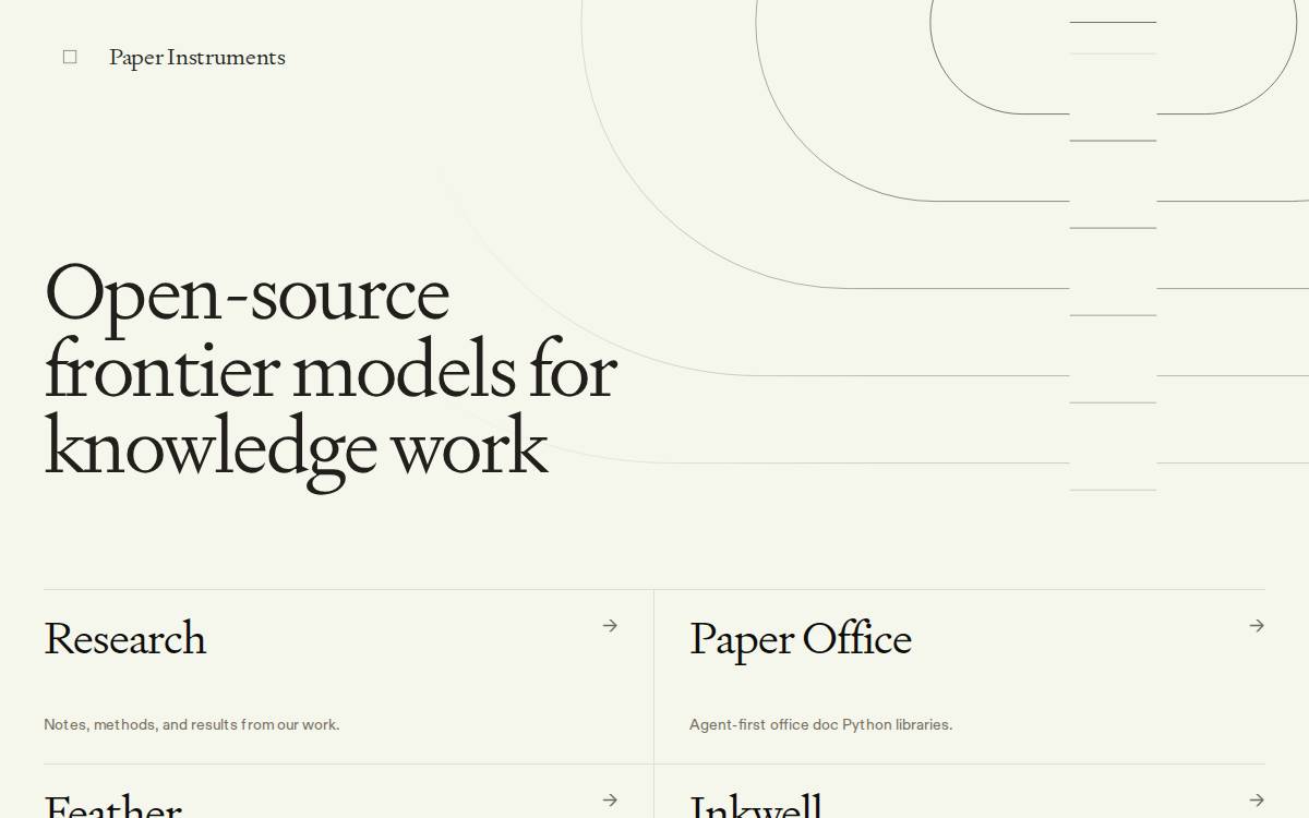 Paper Instruments website preview