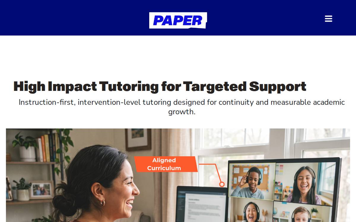 Paper website preview