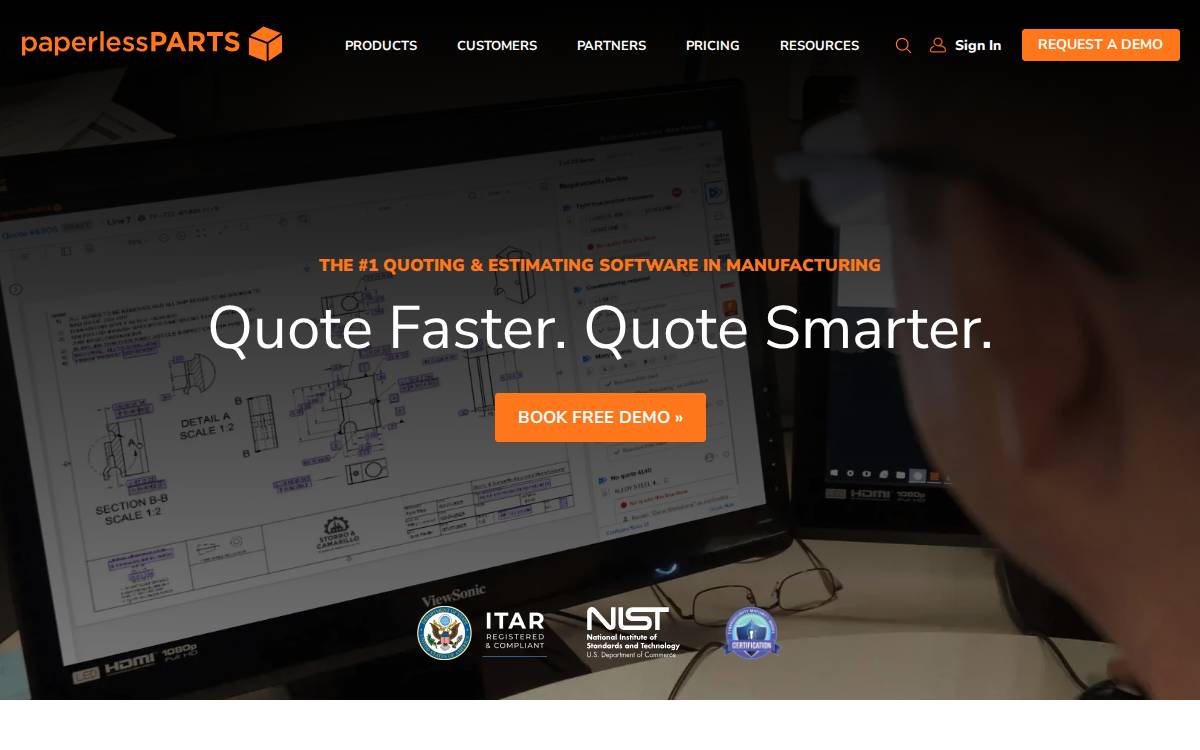 paperless parts website preview