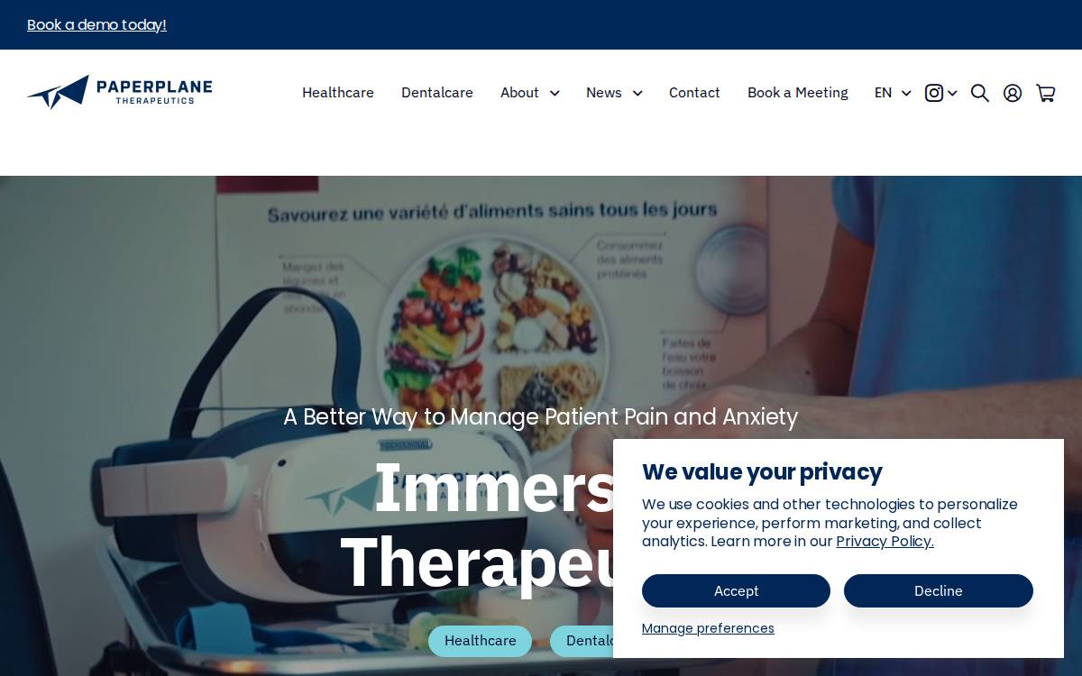 Paperplane Therapeutics website preview