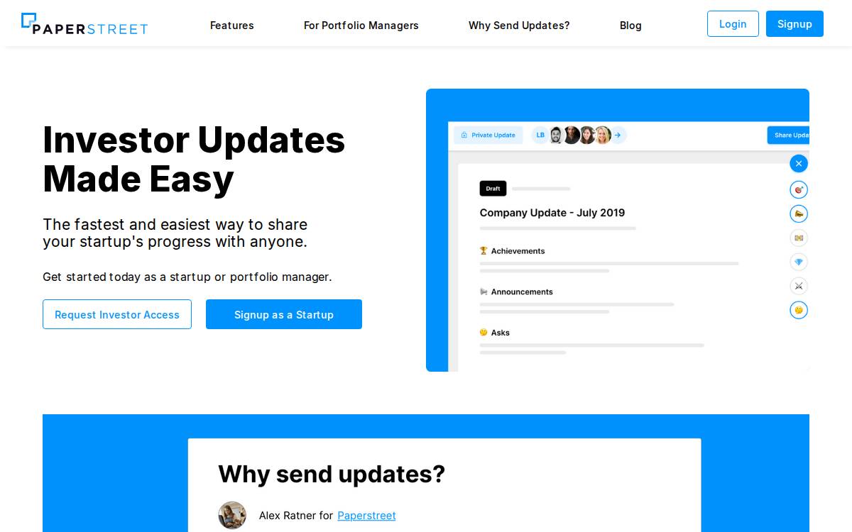 Paperstreet website preview