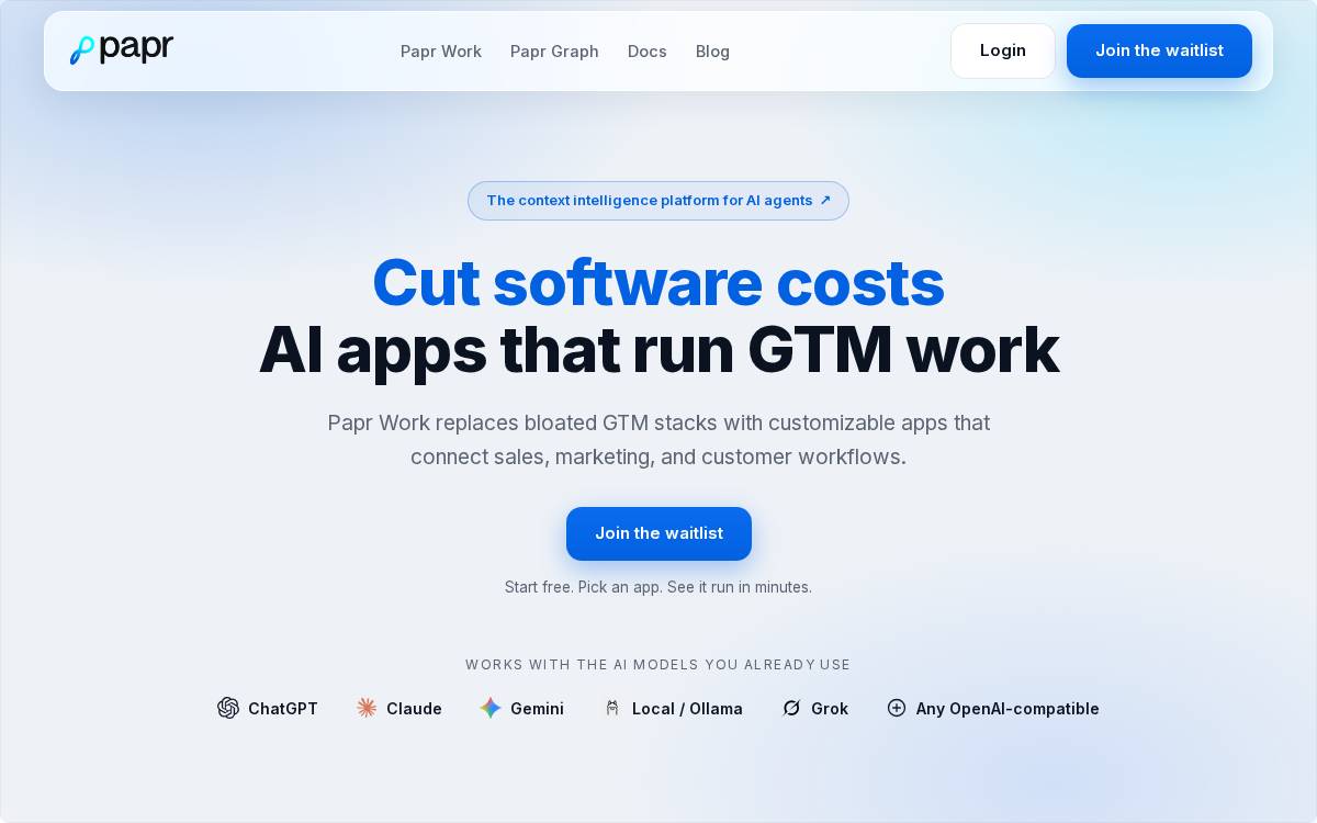 Papr website preview