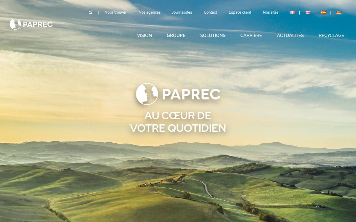 Paprec Group website preview