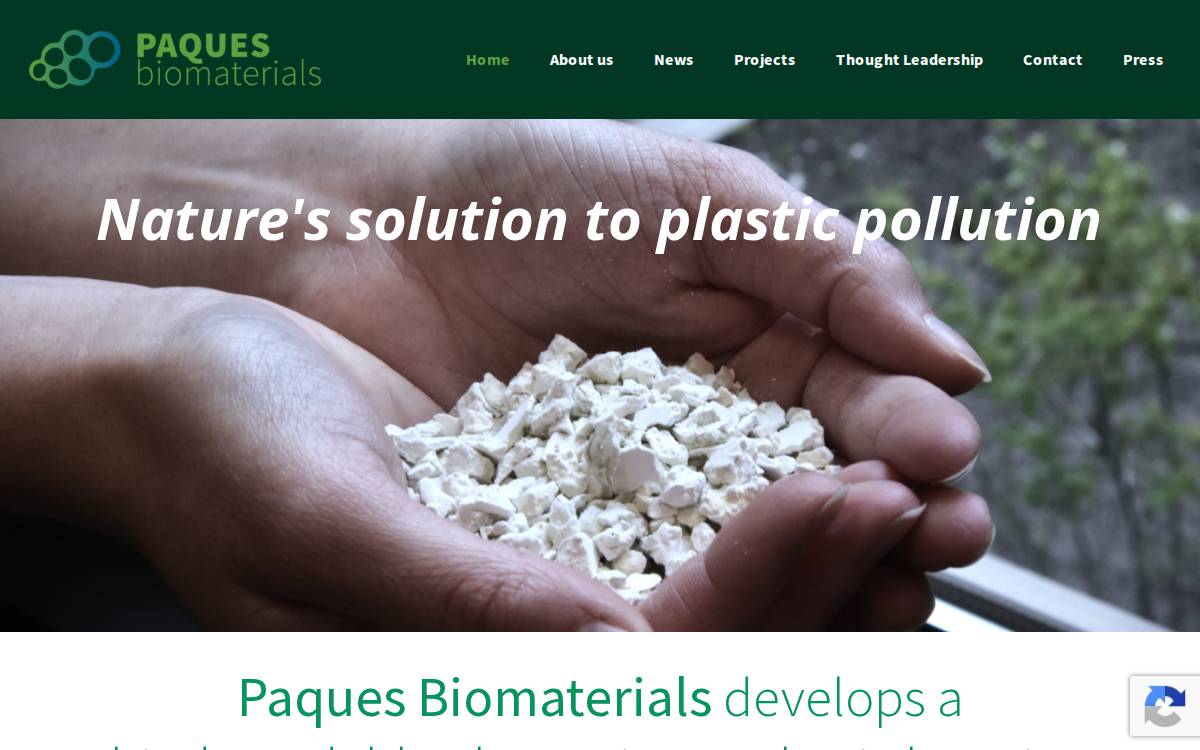 Paques Biomaterials website preview