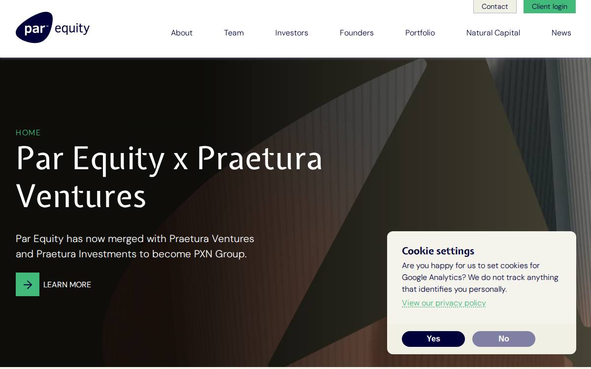Par Equity website preview