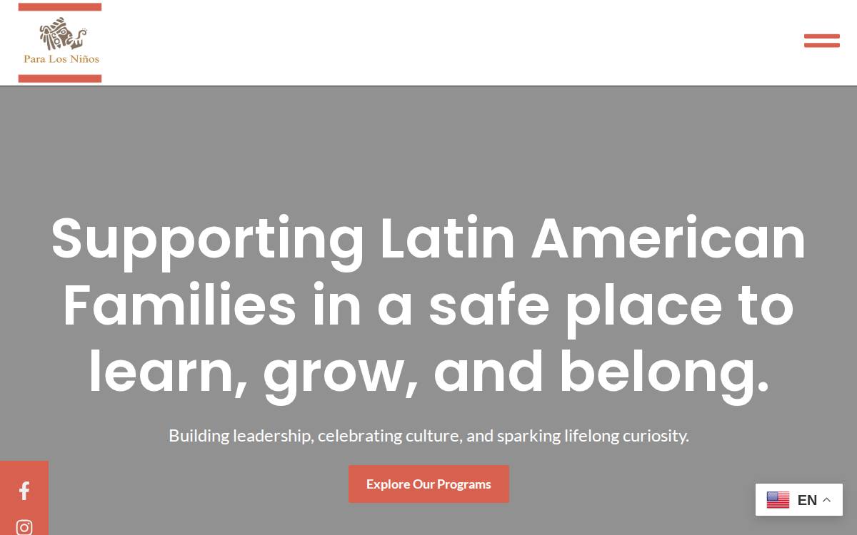 Para Los Niños website preview