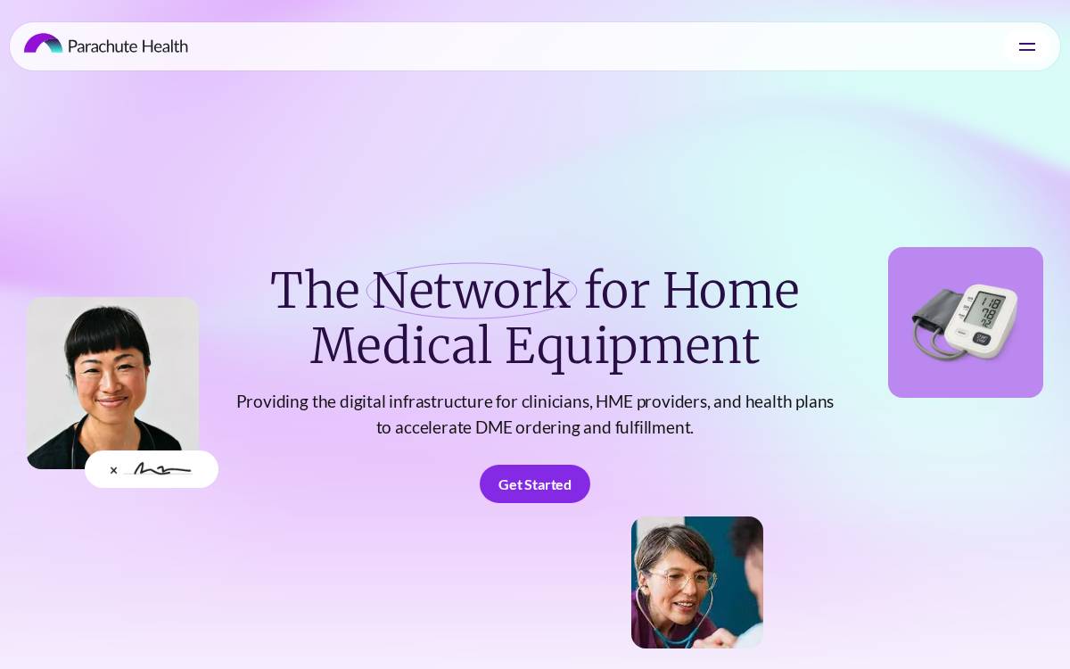 Parachute Health website preview