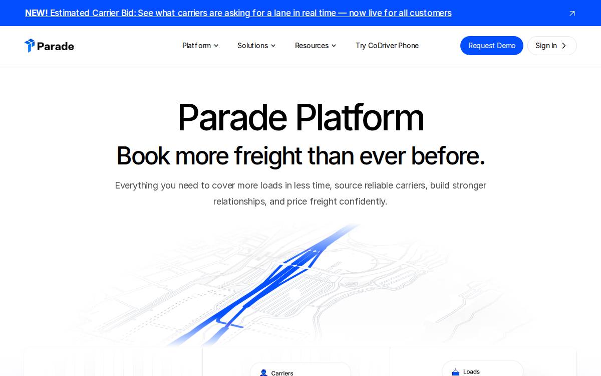 Parade website preview