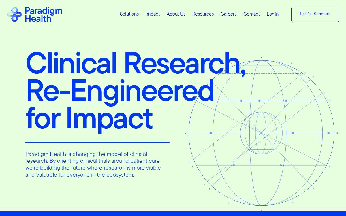 Paradigm Health website preview