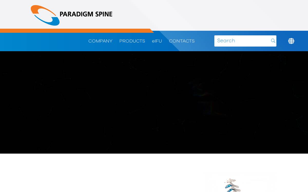 Paradigm Spine website preview