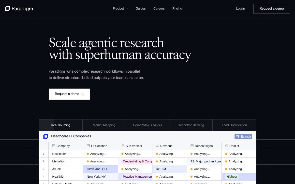 Paradigm website preview