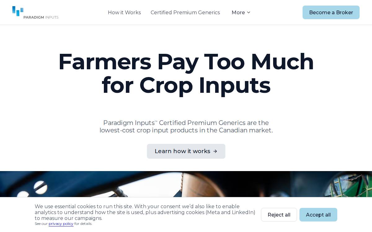 Paradigm Inputs website preview