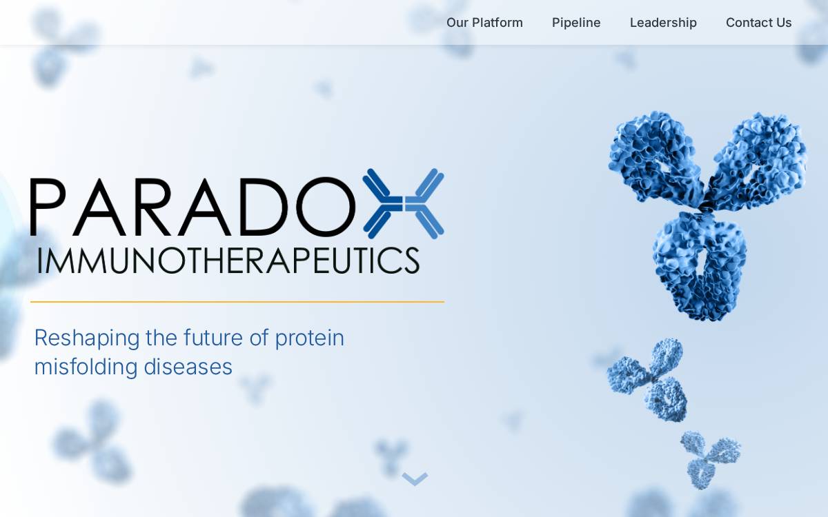 Paradoximmuno website preview