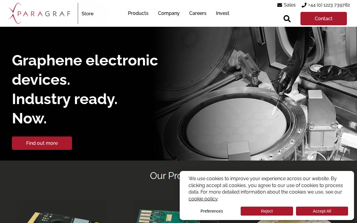 Paragraf - company website preview
