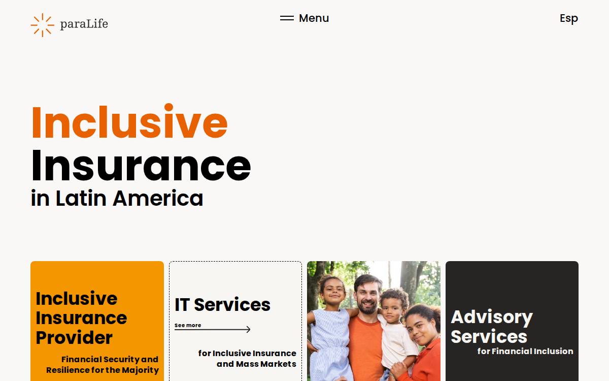 Paralife website preview