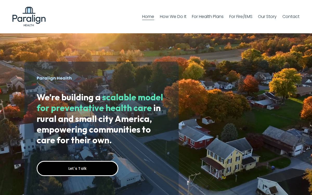 Paralign Health website preview