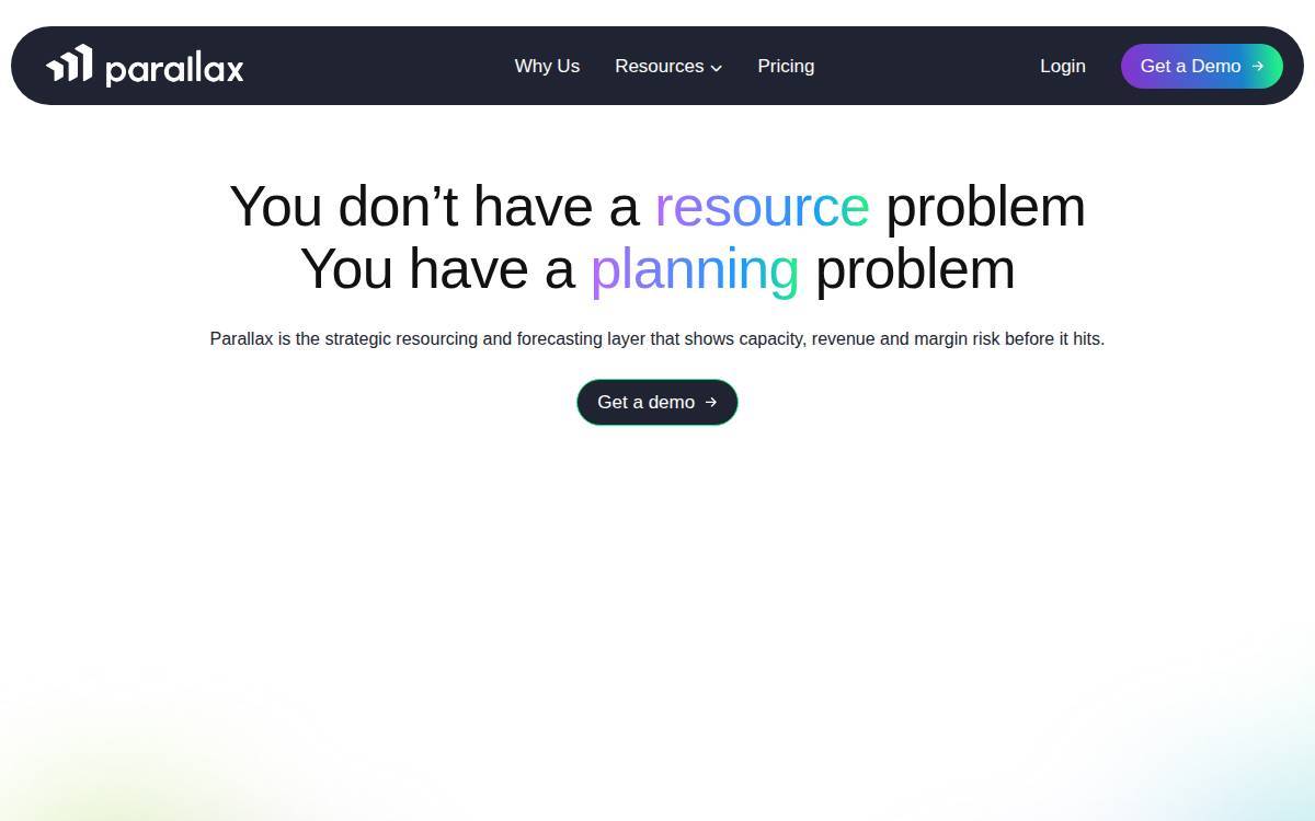 Parallax website preview
