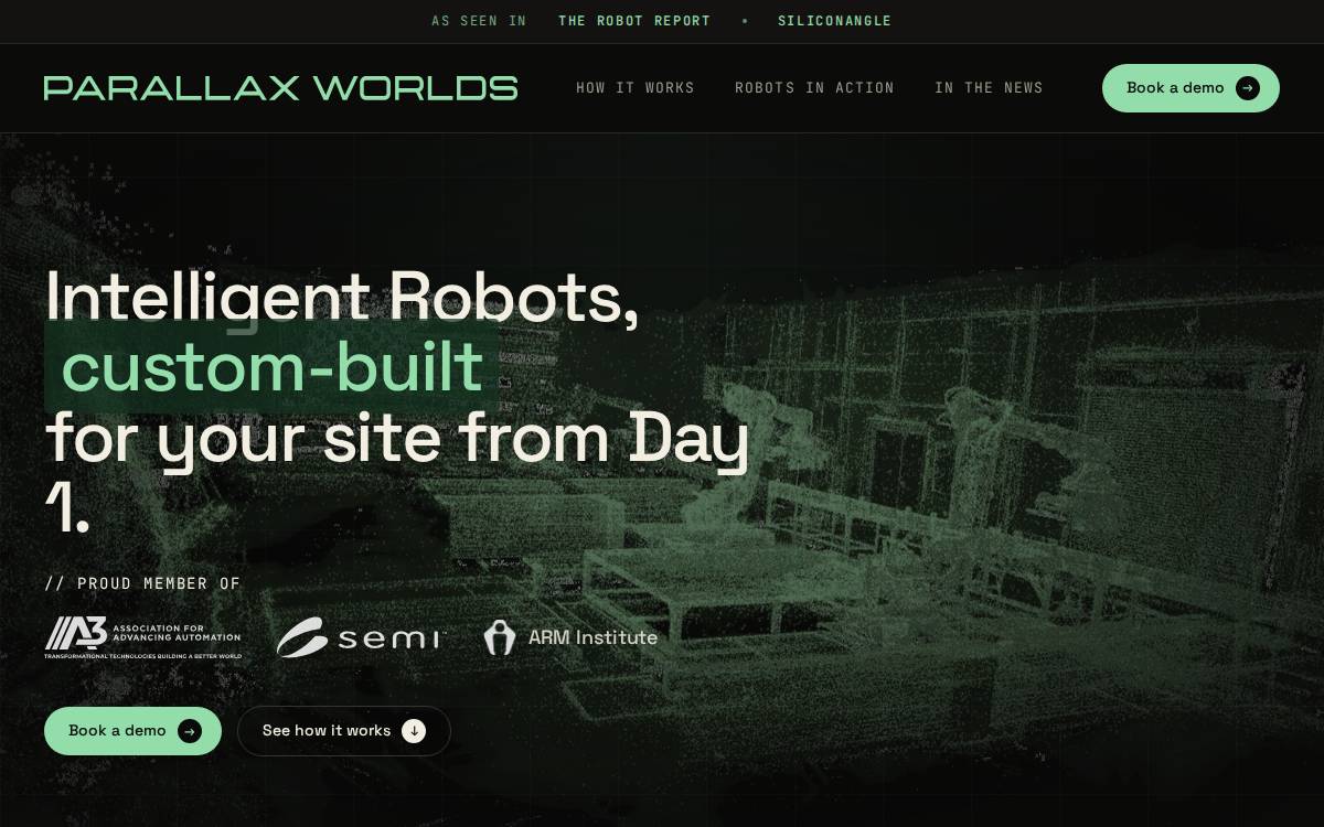 Parallax Worlds website preview