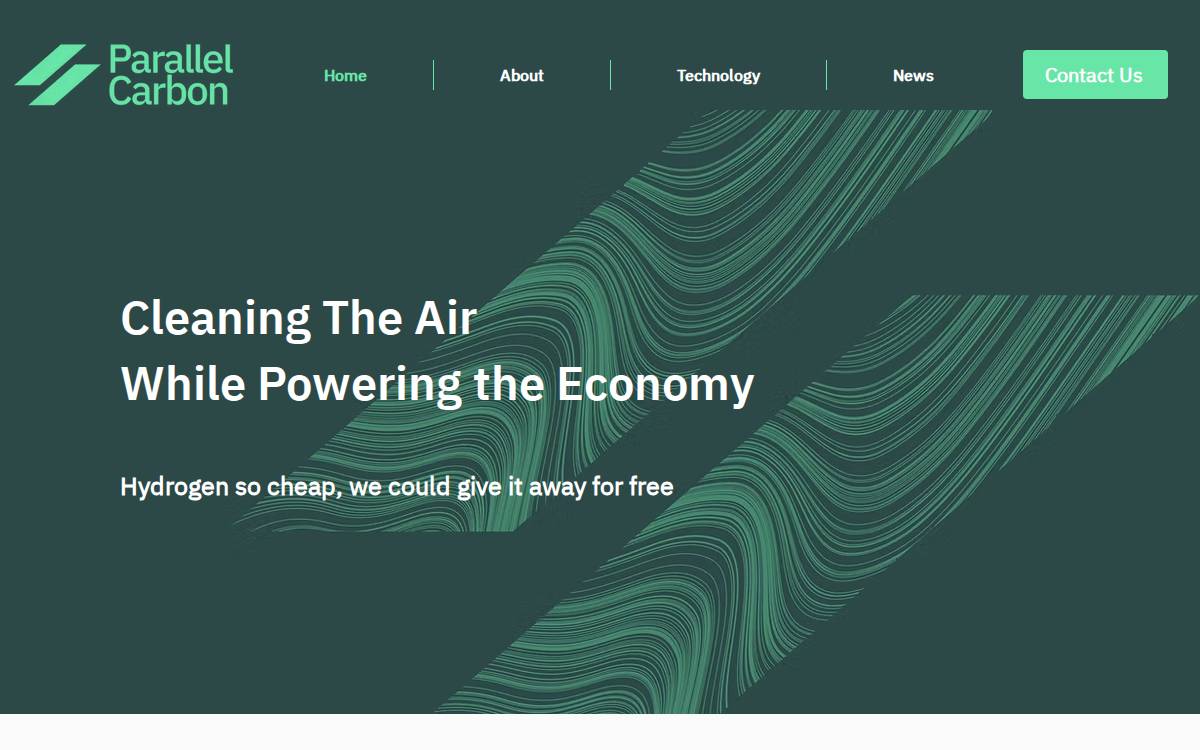 Parallel Carbon website preview