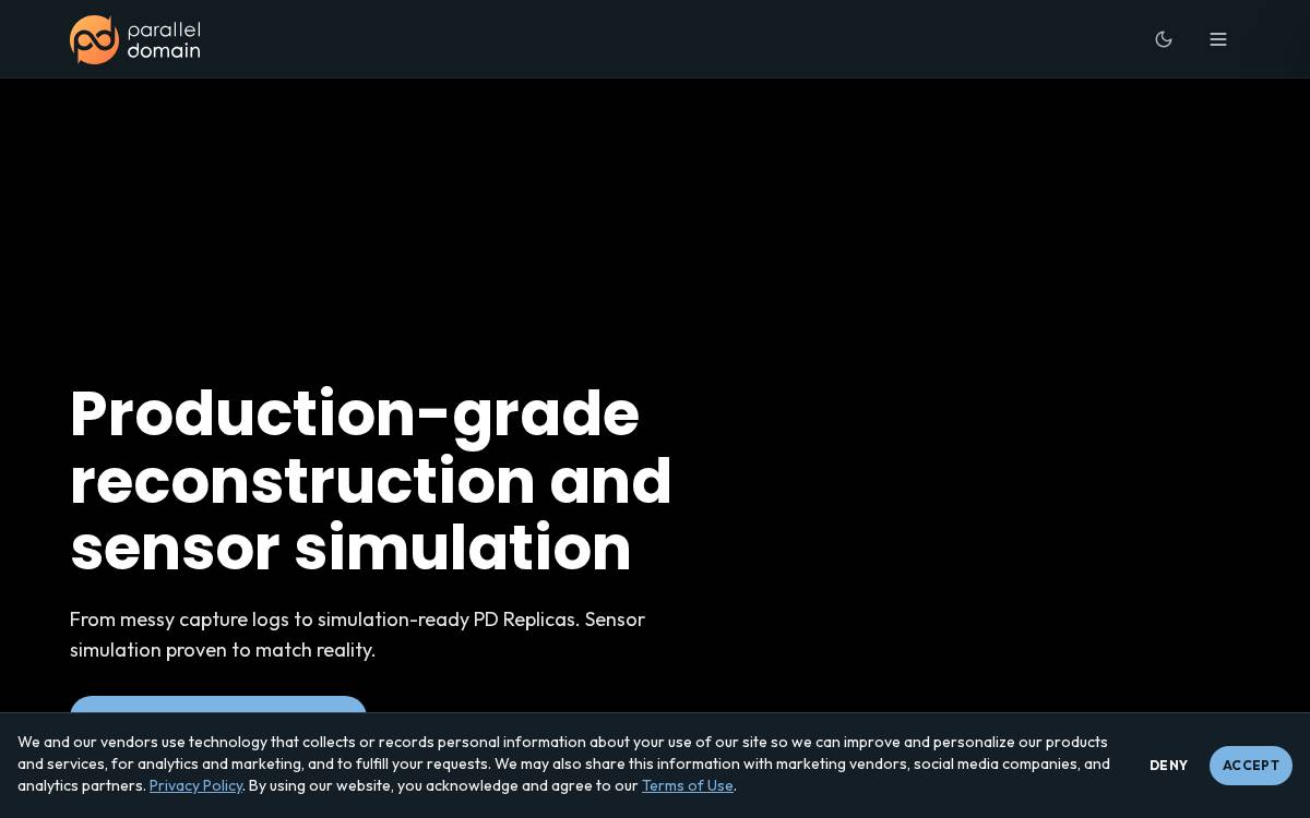 Parallel Domain website preview