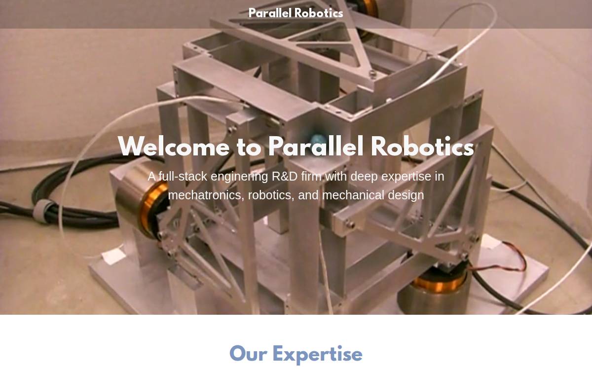 Parallel Robot website preview