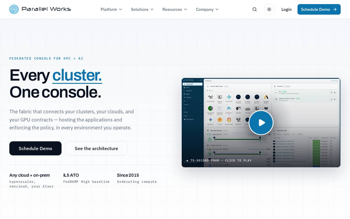 Parallel Works website preview