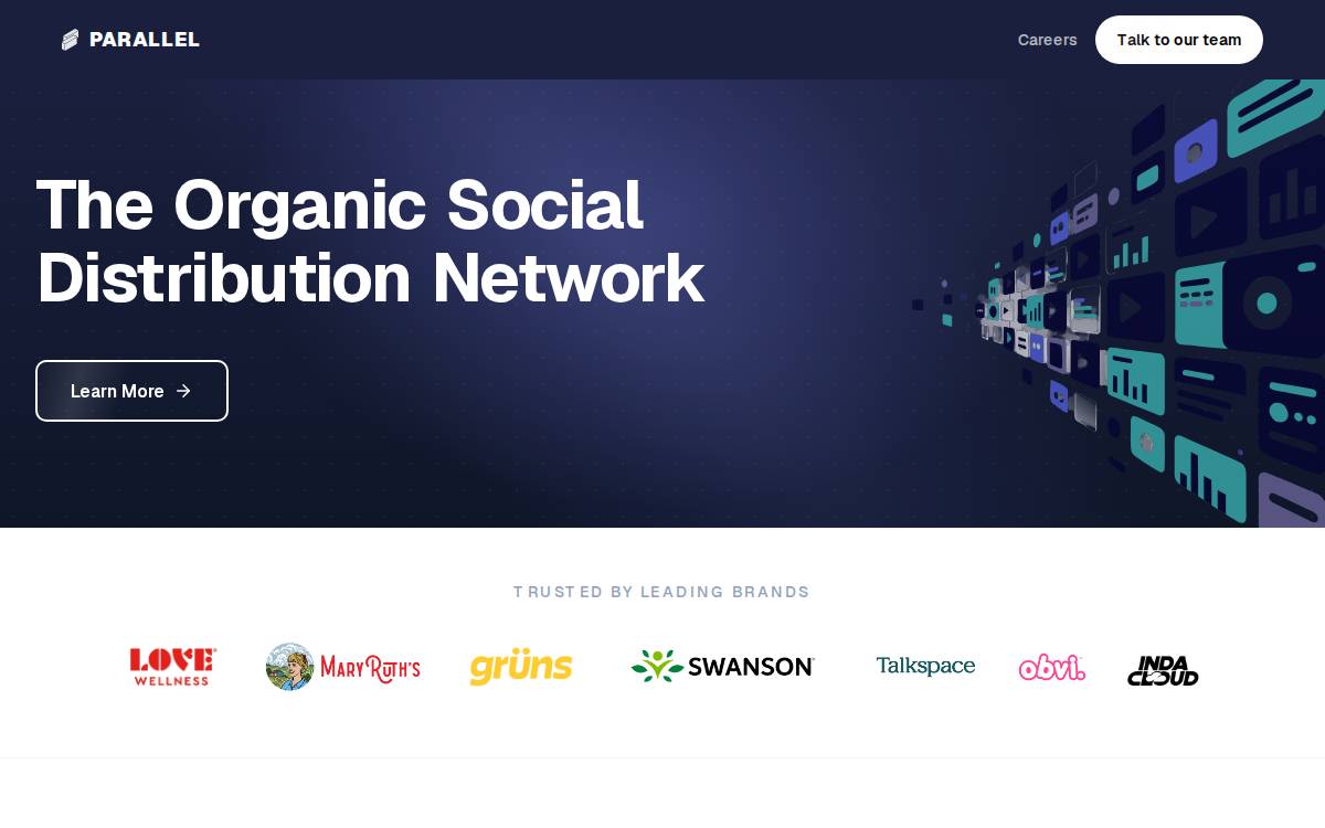 Paralleldistribution website preview