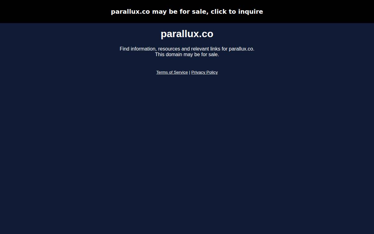 Parallux website preview