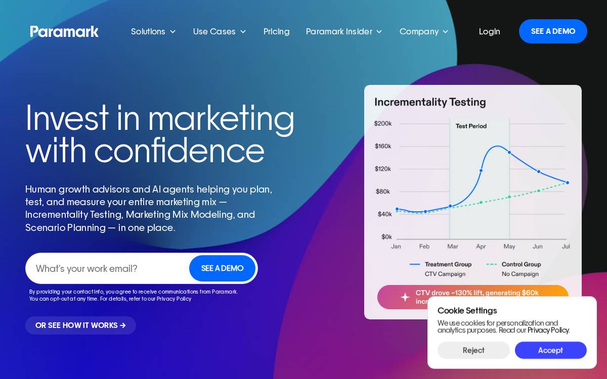 Paramark website preview